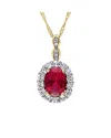 Rina Limor 14k 2.66 Ct. Tw. Diamond & Gemstone Pendant Necklace