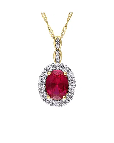 Rina Limor 14k 2.66 Ct. Tw. Diamond & Gemstone Pendant Necklace