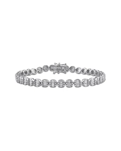 Rina Limor 14k 3.06 Ct. Tw. Diamond Tennis Bracelet In Metallic
