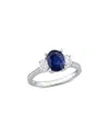 Rina Limor 14k 3.10 Ct. Tw. Diamond & Sapphire 3-stone Ring