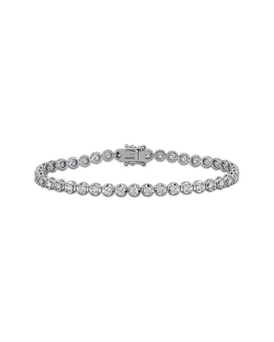 Rina Limor 14k 3.28 Ct. Tw. Diamond Tennis Bracelet In Metallic