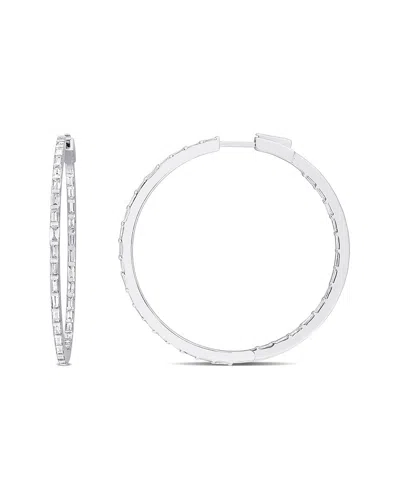 Rina Limor 14k 3.30 Ct. Tw. Diamond Hoops In Metallic