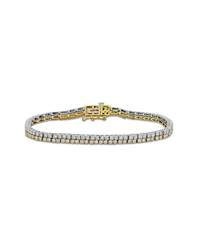 Rina Limor 14k 3.40 Ct. Tw. Diamond Tennis Bracelet In Metallic