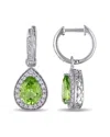 Rina Limor 14k 3.79 Ct. Tw. Diamond & Peridot Clip-on Earrings