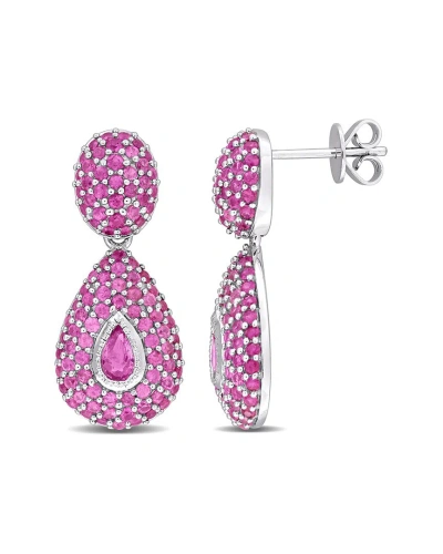 Rina Limor 14k 4.00 Ct. Tw. Pink Sapphire Dangle Earrings