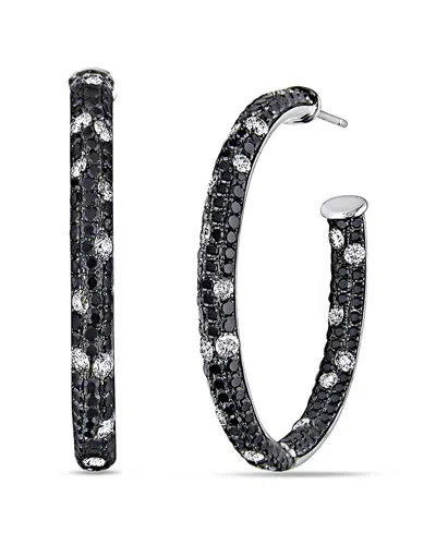 Rina Limor 14k 4.25 Ct. Tw. Diamond Inside-out Hoops In Purple