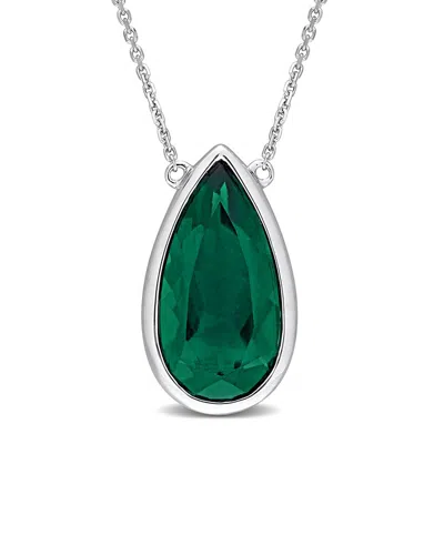 Rina Limor 14k 5.00 Ct. Tw. Created Emerald Pendant Necklace