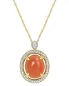Rina Limor 14k 5.02 Ct. Tw. Diamond & Orange Moonstone Necklace