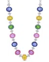 Rina Limor 14k 59.90 Ct. Tw. Diamond & Yellow Sapphire Multicolor Necklace