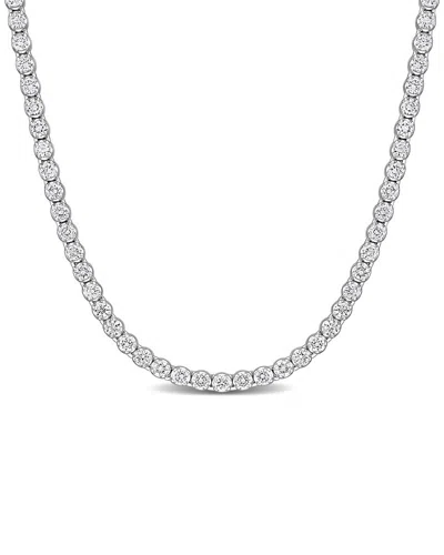 Rina Limor 14k 6.20 Ct. Tw. Diamond Tennis Necklace In Metallic