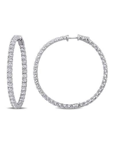 Rina Limor 14k 7.25 Ct. Tw. Diamond Hoops In Silver