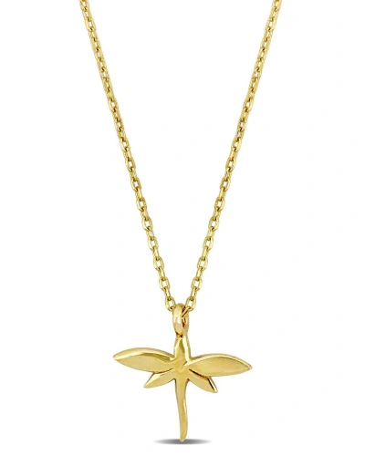 Rina Limor 14k Dragonfly Necklace In Gold