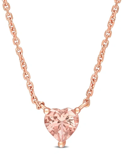 Rina Limor 14k Rose Gold 0.50 Ct. Tw. Morganite Heart Pendant