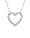 Rina Limor 14k Rose Gold 0.23 Ct. Tw. Diamond Heart Necklace