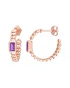 Rina Limor 14k Rose Gold 0.60 Ct. Tw. Amethyst Earrings In Gold