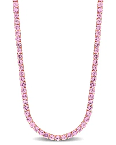 Rina Limor 14k Rose Gold 12.00 Ct. Tw. Pink Sapphire Necklace