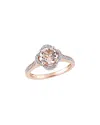 Rina Limor 14k Rose Gold 1.42 Ct. Tw. Diamond & Morganite Ring