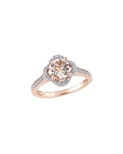 Rina Limor 14k Rose Gold 1.42 Ct. Tw. Diamond & Morganite Ring