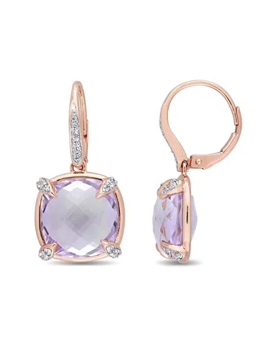 Rina Limor 14k Rose Gold 15.77 Ct. Tw. Diamond & Gemstone Earrings