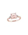 Rina Limor 14k Rose Gold 2.06 Ct. Tw. Diamond & Morganite Ring