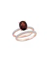 Rina Limor 14k Rose Gold 2.33 Ct. Tw. Diamond & Garnet Ring