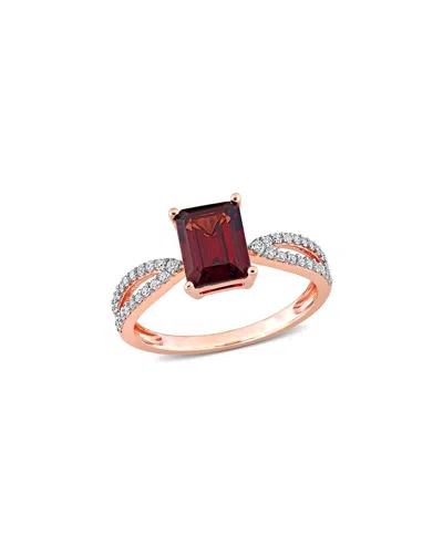 Rina Limor 14k Rose Gold 2.33 Ct. Tw. Diamond & Garnet Ring