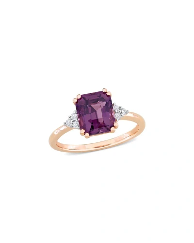Rina Limor 14k Rose Gold 3.10 Ct. Tw. Diamond & Violet Spinel Cocktail Ring In Purple