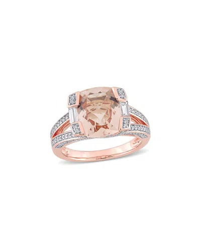 Rina Limor 14k Rose Gold 4.01 Ct. Tw. Diamond & Morganite Ring