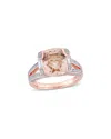 Rina Limor 14k Rose Gold 4.01 Ct. Tw. Diamond & Morganite Ring