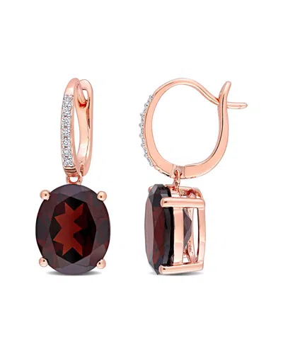 Rina Limor 14k Rose Gold 9.71 Ct. Tw. Diamond & Garnet Earrings