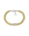 Rina Limor 14k Two-tone 0.23 Ct. Tw. Diamond Heart Bracelet