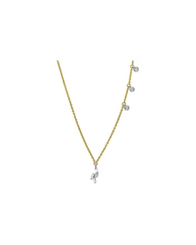 Rina Limor 14k Two-tone 0.25 Ct. Tw. Diamond Station Necklace