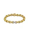 Rina Limor 14k Two-tone 0.26 Ct. Tw. Diamond Link Bracelet