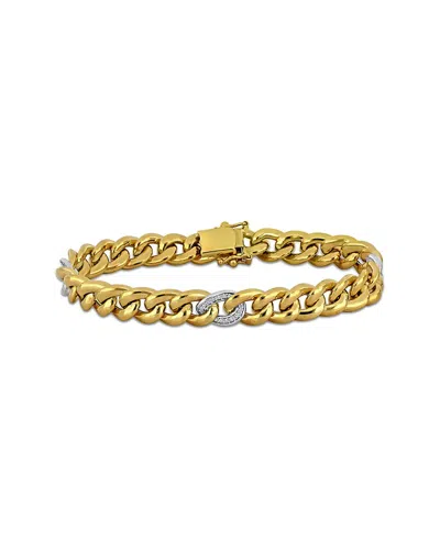 Rina Limor 14k Two-tone 0.34 Ct. Tw. Diamond Link Bracelet In Gold