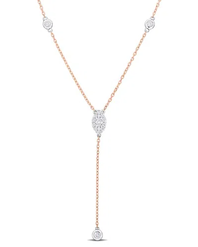 Rina Limor 14k Two-tone 0.36 Ct. Tw. Diamond Lariat Necklace