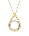 Rina Limor 14k Two-tone 0.42 Ct. Tw. Diamond Intertwined Circle Pendant Necklace