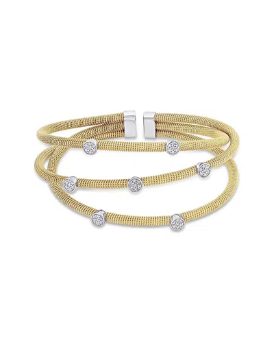 Rina Limor 1/2 Ct Tw Diamond Spiral Bangle In 14k Yellow Gold
