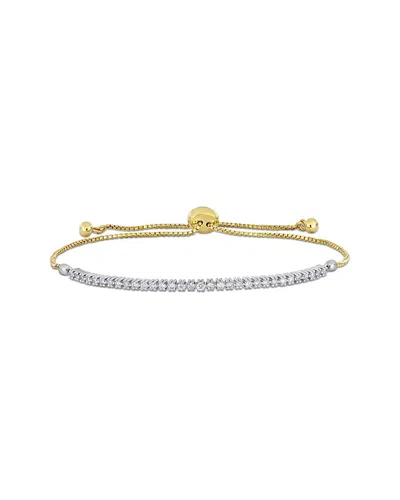 Rina Limor 14k Two-tone 0.59 Ct. Tw. Diamond Bolo Bracelet In Gold