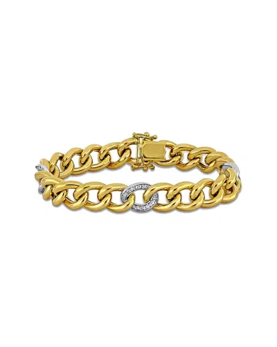 Rina Limor 14k Two-tone 0.59 Ct. Tw. Diamond Link Bracelet In Gold