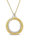 Rina Limor 14k Two-tone 0.70 Ct. Tw. Diamond Intertwined Circle Necklace