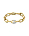 Rina Limor 14k Two-tone 0.73 Ct. Tw. Diamond Link Bracelet
