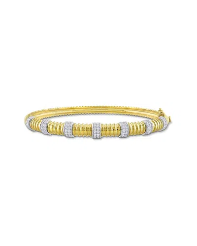 Rina Limor 3/4ct Tdw Diamond Bangle Bracelet In 14k 2-tone Wh