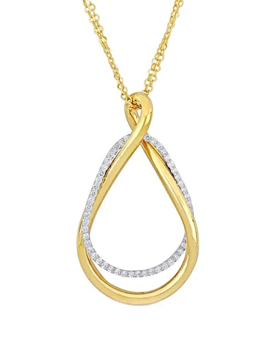 Rina Limor 14k Two-tone 0.80 Ct. Tw. Diamond Interlocking Pendant Necklace In Gold