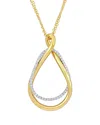 Rina Limor 14k Two-tone 0.80 Ct. Tw. Diamond Interlocking Pendant Necklace