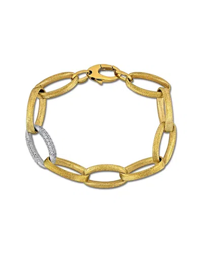 Rina Limor 14k Two-tone 0.97 Ct. Tw. Diamond Link Bracelet