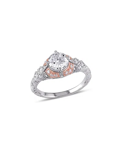 Rina Limor 14k Two-tone 1.01 Ct. Tw. Diamond Ring In Silver