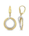 Rina Limor 14k Two-tone 1.05 Ct. Tw. Diamond Earrings