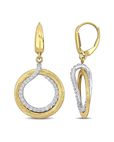 Rina Limor 14k Two-tone 1.05 Ct. Tw. Diamond Earrings