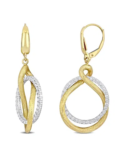 Rina Limor 14k Two-tone 1.19 Ct. Tw. Diamond Earrings In Multi
