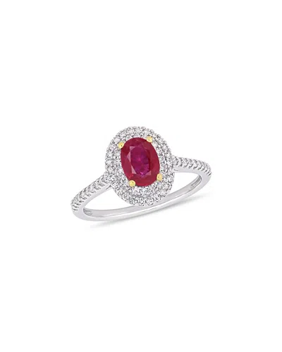 Rina Limor 14k Two-tone 1.26 Ct. Tw. Diamond & Ruby Ring